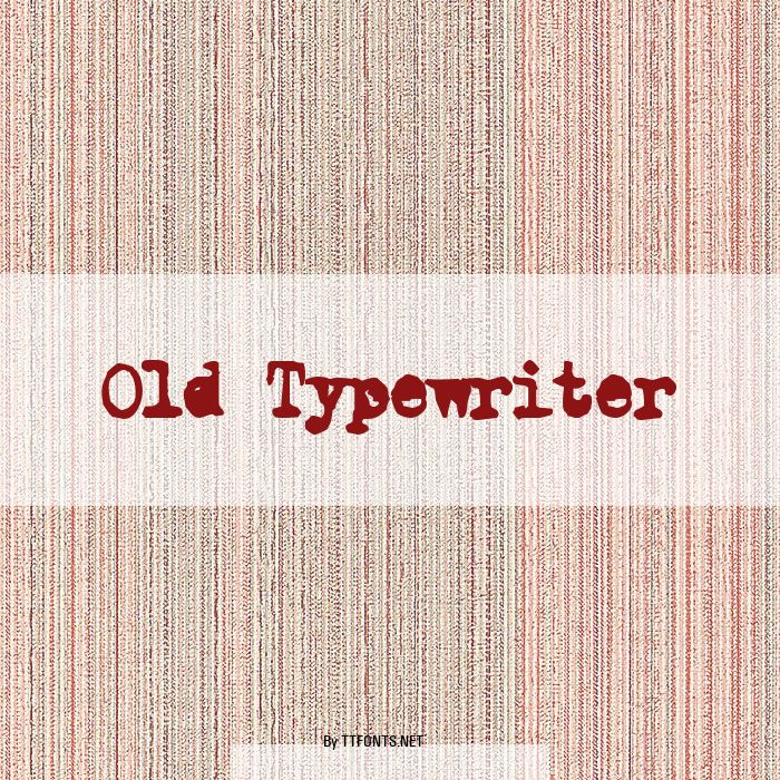 Old Typewriter example
